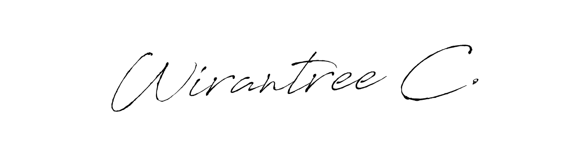 Also You can easily find your signature by using the search form. We will create Wirantree C. name handwritten signature images for you free of cost using Antro_Vectra sign style. Wirantree C. signature style 6 images and pictures png