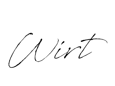 Use a signature maker to create a handwritten signature online. With this signature software, you can design (Antro_Vectra) your own signature for name Wirt. Wirt signature style 6 images and pictures png