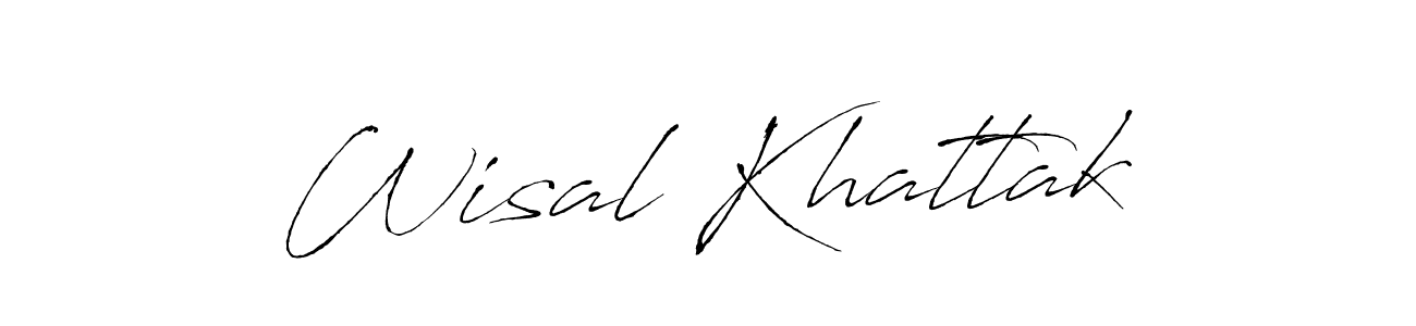 Design your own signature with our free online signature maker. With this signature software, you can create a handwritten (Antro_Vectra) signature for name Wisal Khattak. Wisal Khattak signature style 6 images and pictures png