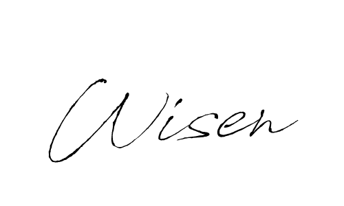 Make a beautiful signature design for name Wisen. With this signature (Antro_Vectra) style, you can create a handwritten signature for free. Wisen signature style 6 images and pictures png