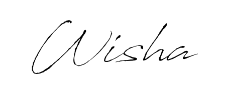Designed for modern professionals: Wisha name signature crafted with Antro_Vectra script. Ready for digital PDF workflows. Wisha signature style 6 images and pictures png