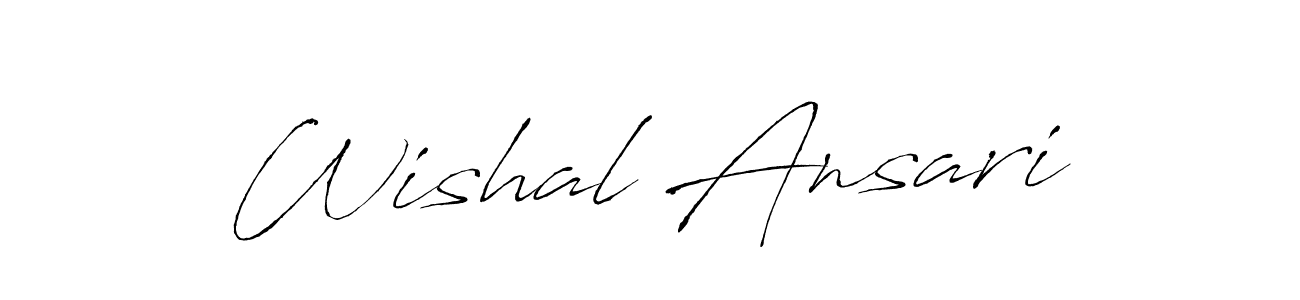 This is the best signature style for the Wishal Ansari name. Also you like these signature font (Antro_Vectra). Mix name signature. Wishal Ansari signature style 6 images and pictures png