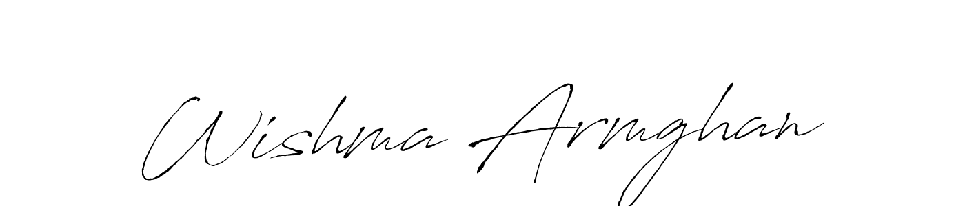 if you are searching for the best signature style for your name Wishma Armghan. so please give up your signature search. here we have designed multiple signature styles  using Antro_Vectra. Wishma Armghan signature style 6 images and pictures png