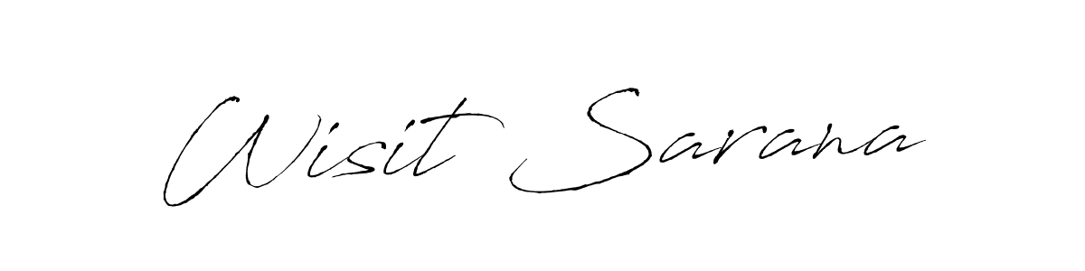 Create a beautiful signature design for name Wisit Sarana. With this signature (Antro_Vectra) fonts, you can make a handwritten signature for free. Wisit Sarana signature style 6 images and pictures png