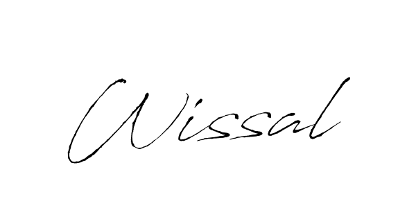 Create a beautiful signature design for name Wissal. With this signature (Antro_Vectra) fonts, you can make a handwritten signature for free. Wissal signature style 6 images and pictures png