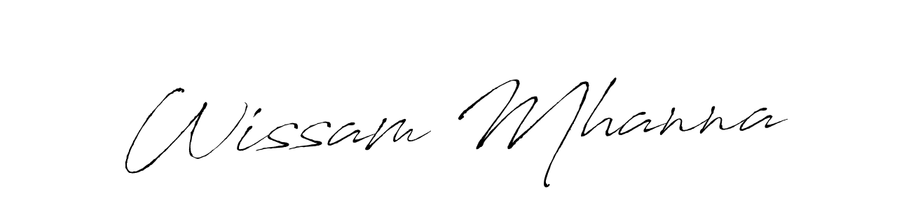 Use a signature maker to create a handwritten signature online. With this signature software, you can design (Antro_Vectra) your own signature for name Wissam Mhanna. Wissam Mhanna signature style 6 images and pictures png