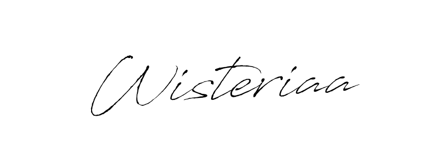 How to make Wisteriaa signature? Antro_Vectra is a professional autograph style. Create handwritten signature for Wisteriaa name. Wisteriaa signature style 6 images and pictures png