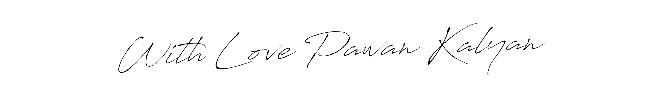 The best way (Antro_Vectra) to make a short signature is to pick only two or three words in your name. The name With Love Pawan Kalyan include a total of six letters. For converting this name. With Love Pawan Kalyan signature style 6 images and pictures png