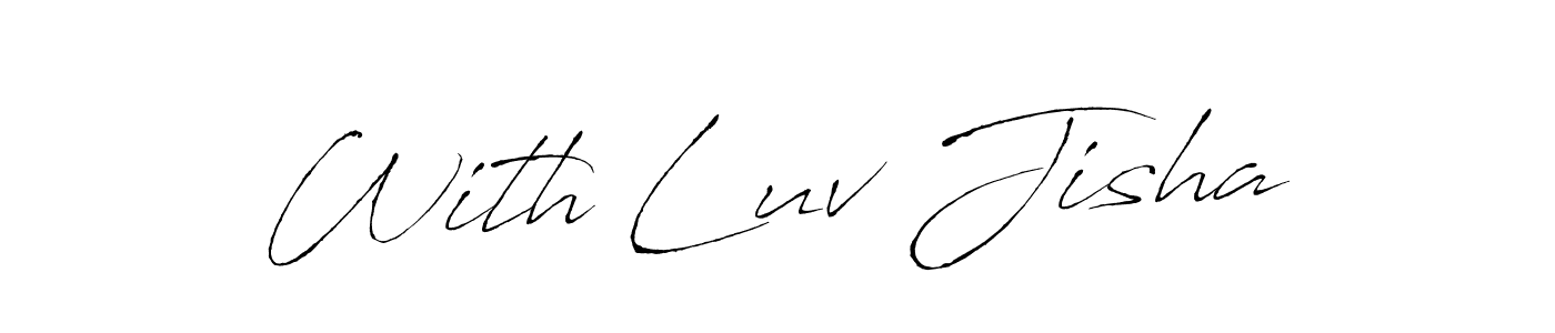 Also we have With Luv Jisha name is the best signature style. Create professional handwritten signature collection using Antro_Vectra autograph style. With Luv Jisha signature style 6 images and pictures png