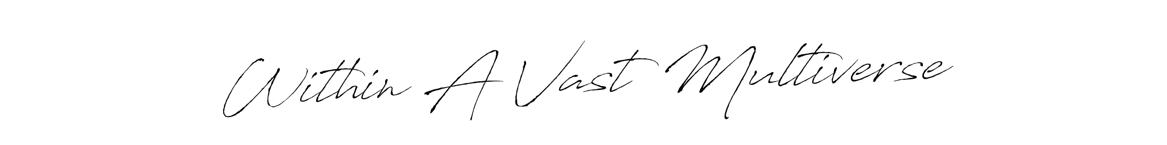 How to make Within A Vast Multiverse name signature. Use Antro_Vectra style for creating short signs online. This is the latest handwritten sign. Within A Vast Multiverse signature style 6 images and pictures png