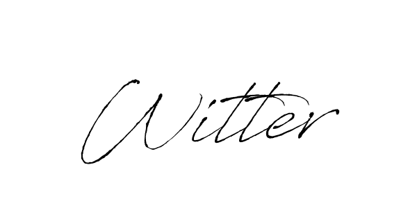 Create a beautiful signature design for name Witter. With this signature (Antro_Vectra) fonts, you can make a handwritten signature for free. Witter signature style 6 images and pictures png