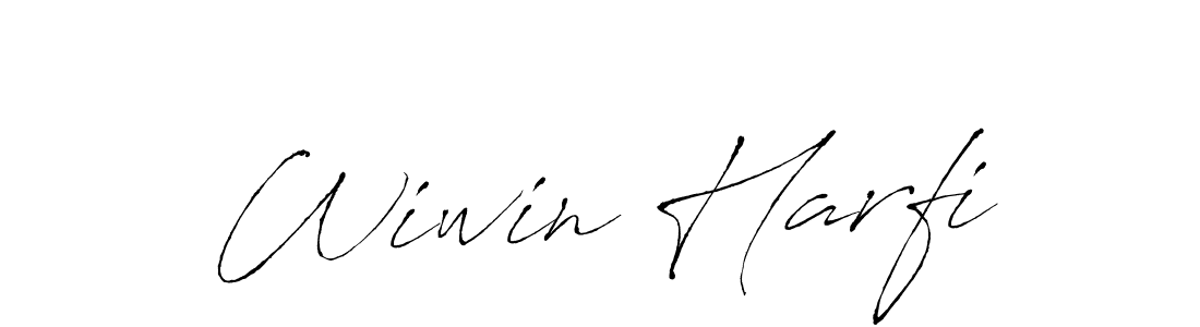 How to make Wiwin Harfi signature? Antro_Vectra is a professional autograph style. Create handwritten signature for Wiwin Harfi name. Wiwin Harfi signature style 6 images and pictures png