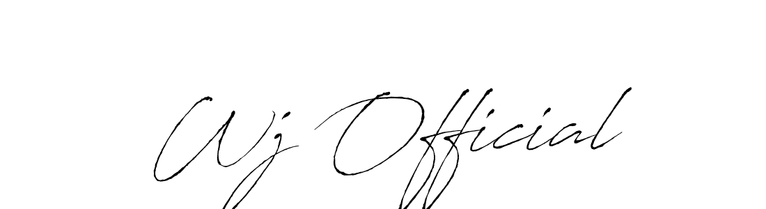 How to make Wj Official signature? Antro_Vectra is a professional autograph style. Create handwritten signature for Wj Official name. Wj Official signature style 6 images and pictures png