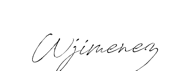 How to make Wjimenez name signature. Use Antro_Vectra style for creating short signs online. This is the latest handwritten sign. Wjimenez signature style 6 images and pictures png