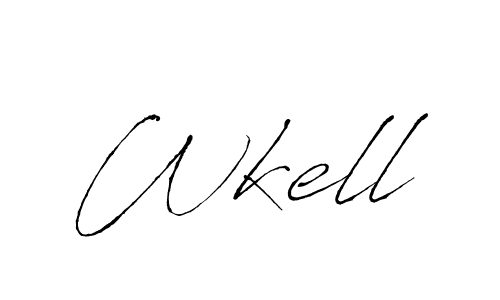 Make a beautiful signature design for name Wkell. With this signature (Antro_Vectra) style, you can create a handwritten signature for free. Wkell signature style 6 images and pictures png