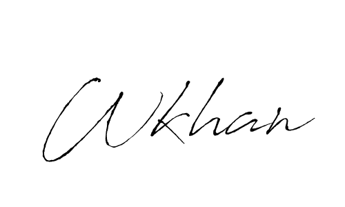 Design your own signature with our free online signature maker. With this signature software, you can create a handwritten (Antro_Vectra) signature for name Wkhan. Wkhan signature style 6 images and pictures png