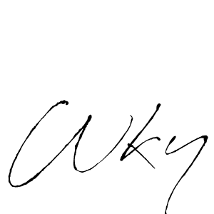 The best way (Antro_Vectra) to make a short signature is to pick only two or three words in your name. The name Wky include a total of six letters. For converting this name. Wky signature style 6 images and pictures png