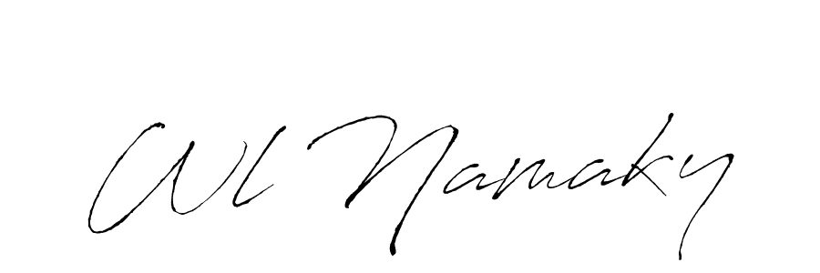 Make a beautiful signature design for name Wl Namaky. With this signature (Antro_Vectra) style, you can create a handwritten signature for free. Wl Namaky signature style 6 images and pictures png