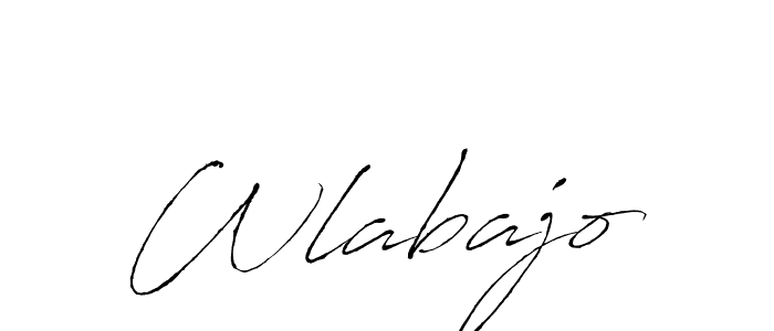 Use a signature maker to create a handwritten signature online. With this signature software, you can design (Antro_Vectra) your own signature for name Wlabajo. Wlabajo signature style 6 images and pictures png