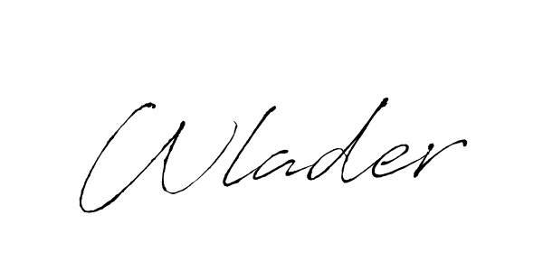 Design your own signature with our free online signature maker. With this signature software, you can create a handwritten (Antro_Vectra) signature for name Wlader. Wlader signature style 6 images and pictures png