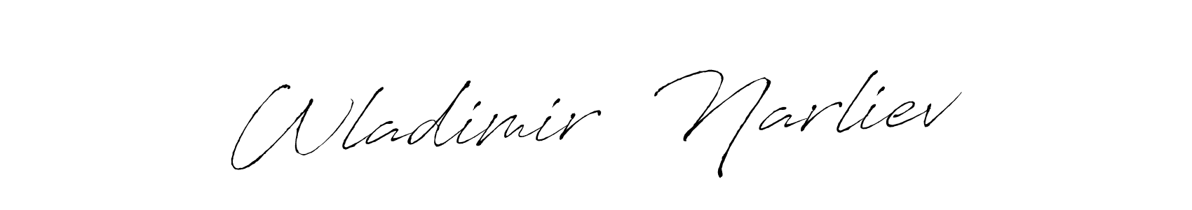 Create a beautiful signature design for name Wladimir  Narliev. With this signature (Antro_Vectra) fonts, you can make a handwritten signature for free. Wladimir  Narliev signature style 6 images and pictures png