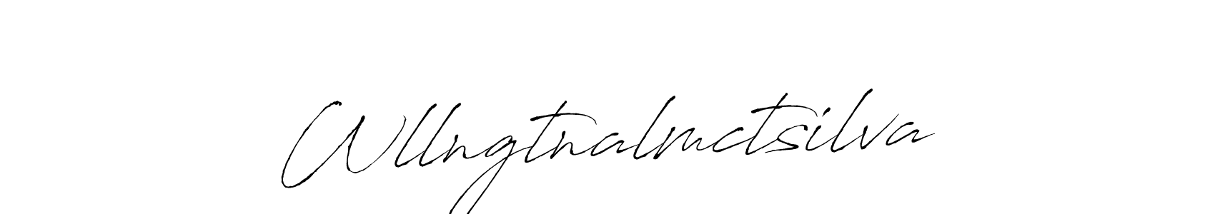 Make a beautiful signature design for name Wllngtnalmctsilva. With this signature (Antro_Vectra) style, you can create a handwritten signature for free. Wllngtnalmctsilva signature style 6 images and pictures png