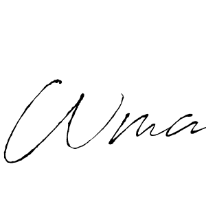 You should practise on your own different ways (Antro_Vectra) to write your name (Wma) in signature. don't let someone else do it for you. Wma signature style 6 images and pictures png