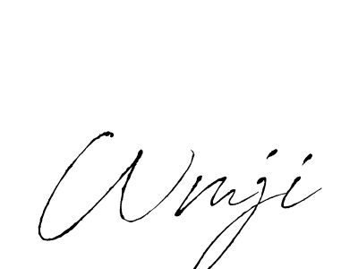 How to make Wmji name signature. Use Antro_Vectra style for creating short signs online. This is the latest handwritten sign. Wmji signature style 6 images and pictures png