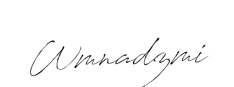 Create a beautiful signature design for name Wmnadzmi. With this signature (Antro_Vectra) fonts, you can make a handwritten signature for free. Wmnadzmi signature style 6 images and pictures png