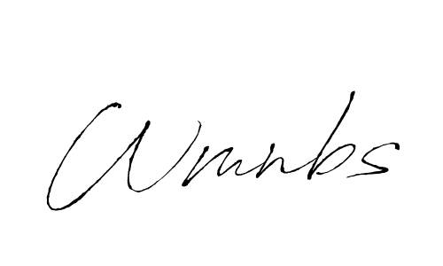 The best way (Antro_Vectra) to make a short signature is to pick only two or three words in your name. The name Wmnbs include a total of six letters. For converting this name. Wmnbs signature style 6 images and pictures png