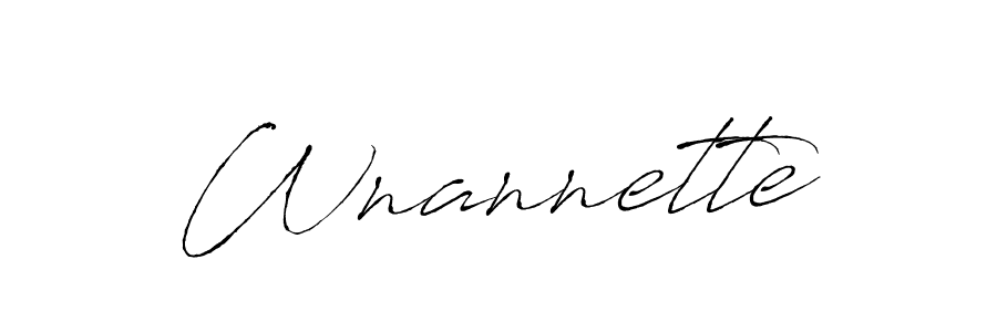 Design your own signature with our free online signature maker. With this signature software, you can create a handwritten (Antro_Vectra) signature for name Wnannette. Wnannette signature style 6 images and pictures png