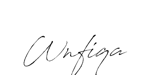 The best way (Antro_Vectra) to make a short signature is to pick only two or three words in your name. The name Wnfiqa include a total of six letters. For converting this name. Wnfiqa signature style 6 images and pictures png