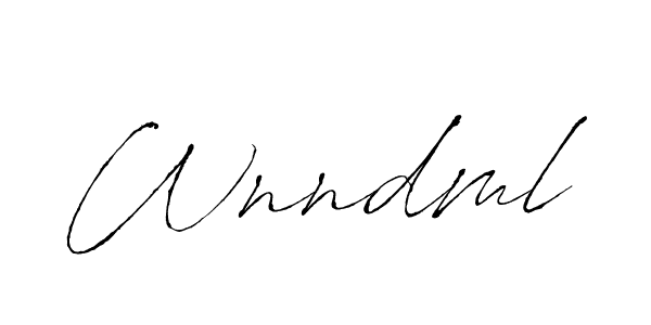 Also we have Wnndml name is the best signature style. Create professional handwritten signature collection using Antro_Vectra autograph style. Wnndml signature style 6 images and pictures png