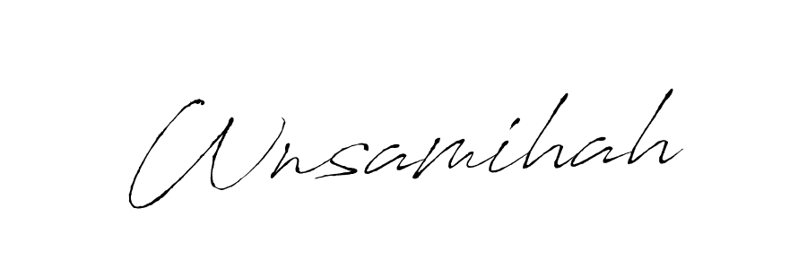 How to make Wnsamihah signature? Antro_Vectra is a professional autograph style. Create handwritten signature for Wnsamihah name. Wnsamihah signature style 6 images and pictures png