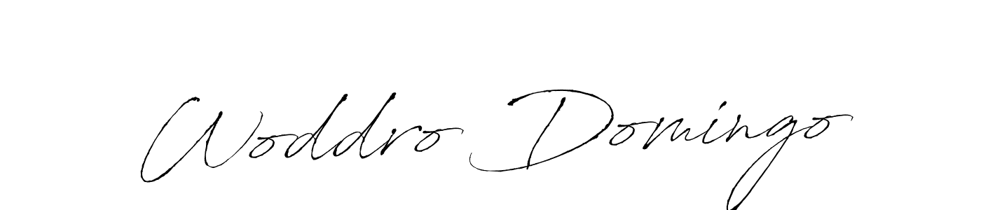 The best way (Antro_Vectra) to make a short signature is to pick only two or three words in your name. The name Woddro Domingo include a total of six letters. For converting this name. Woddro Domingo signature style 6 images and pictures png