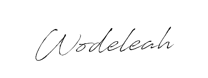 Antro_Vectra is a professional signature style that is perfect for those who want to add a touch of class to their signature. It is also a great choice for those who want to make their signature more unique. Get Wodeleah name to fancy signature for free. Wodeleah signature style 6 images and pictures png