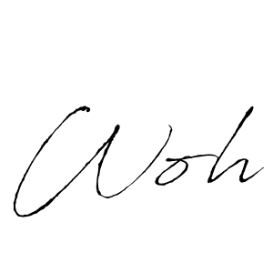 if you are searching for the best signature style for your name Woh. so please give up your signature search. here we have designed multiple signature styles  using Antro_Vectra. Woh signature style 6 images and pictures png