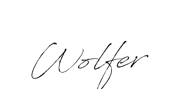 Antro_Vectra is a professional signature style that is perfect for those who want to add a touch of class to their signature. It is also a great choice for those who want to make their signature more unique. Get Wolfer name to fancy signature for free. Wolfer signature style 6 images and pictures png