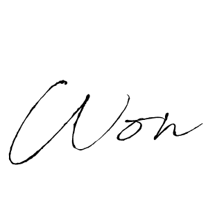 Also You can easily find your signature by using the search form. We will create Won name handwritten signature images for you free of cost using Antro_Vectra sign style. Won signature style 6 images and pictures png