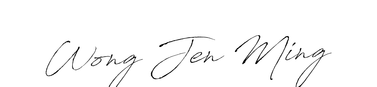 Wong Jen Ming stylish signature style. Best Handwritten Sign (Antro_Vectra) for my name. Handwritten Signature Collection Ideas for my name Wong Jen Ming. Wong Jen Ming signature style 6 images and pictures png