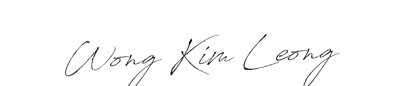 How to make Wong Kim Leong name signature. Use Antro_Vectra style for creating short signs online. This is the latest handwritten sign. Wong Kim Leong signature style 6 images and pictures png