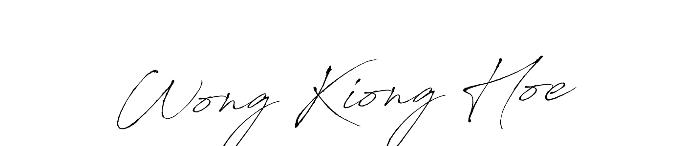 Create a beautiful signature design for name Wong Kiong Hoe. With this signature (Antro_Vectra) fonts, you can make a handwritten signature for free. Wong Kiong Hoe signature style 6 images and pictures png