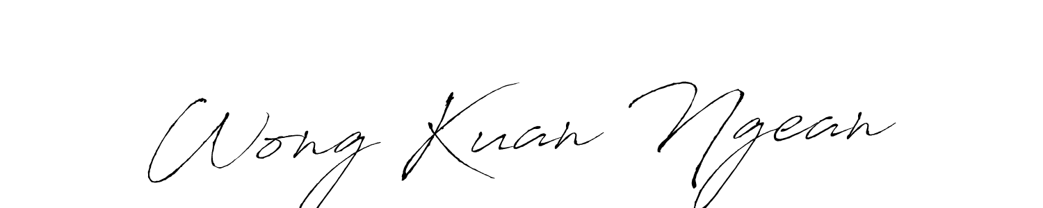 Similarly Antro_Vectra is the best handwritten signature design. Signature creator online .You can use it as an online autograph creator for name Wong Kuan Ngean. Wong Kuan Ngean signature style 6 images and pictures png