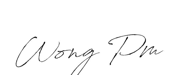 Create a beautiful signature design for name Wong Pm. With this signature (Antro_Vectra) fonts, you can make a handwritten signature for free. Wong Pm signature style 6 images and pictures png