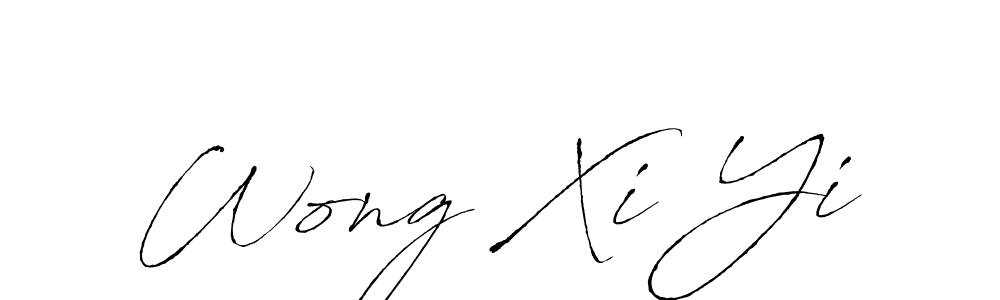 Make a beautiful signature design for name Wong Xi Yi. With this signature (Antro_Vectra) style, you can create a handwritten signature for free. Wong Xi Yi signature style 6 images and pictures png