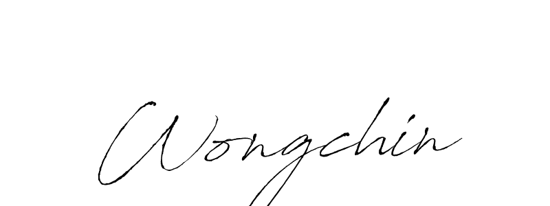 How to make Wongchin signature? Antro_Vectra is a professional autograph style. Create handwritten signature for Wongchin name. Wongchin signature style 6 images and pictures png