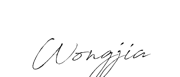 Use a signature maker to create a handwritten signature online. With this signature software, you can design (Antro_Vectra) your own signature for name Wongjia. Wongjia signature style 6 images and pictures png