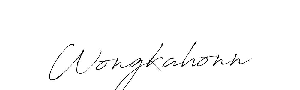 Create a beautiful signature design for name Wongkahonn. With this signature (Antro_Vectra) fonts, you can make a handwritten signature for free. Wongkahonn signature style 6 images and pictures png
