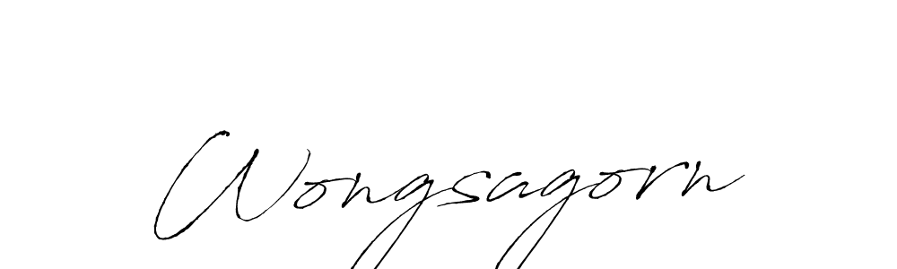 Make a beautiful signature design for name Wongsagorn. With this signature (Antro_Vectra) style, you can create a handwritten signature for free. Wongsagorn signature style 6 images and pictures png
