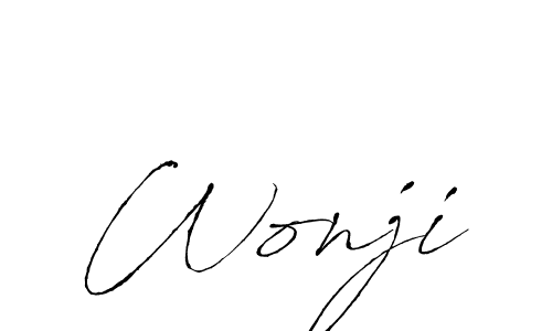 The best way (Antro_Vectra) to make a short signature is to pick only two or three words in your name. The name Wonji include a total of six letters. For converting this name. Wonji signature style 6 images and pictures png